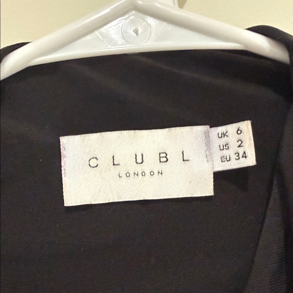 Club L Elegant Black One-Shoulder Dress - Picture 3 of 3